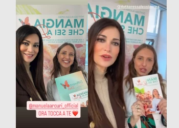 Manuela Arcuri con Alessia Aprea per la sua DifferentDiet