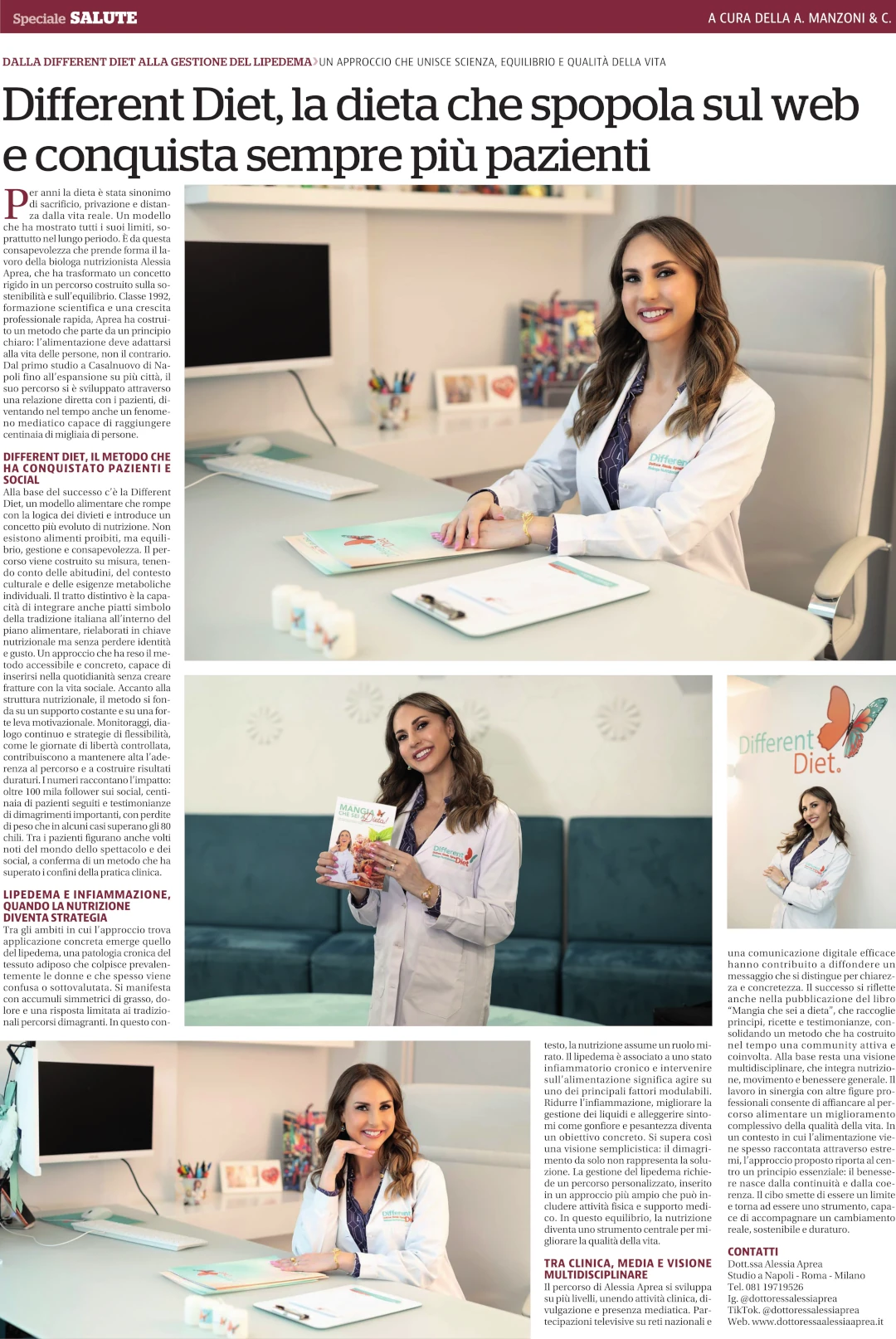 la dottoressa Alessia Aprea intervistata da Repubblica per la sua DifferentDiet